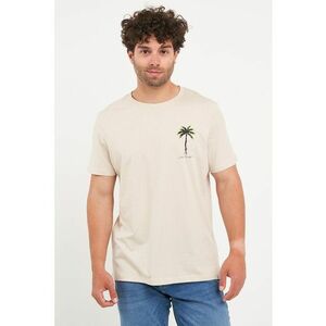 Tricou cu decolteu rotund si imprimeu discret imagine