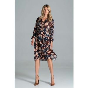 Rochie midi model cu imprimeu - bumbac/poliester imagine