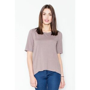 Tricou dama - Spatele gol - Viscoza/Elastan - Maro cafeniu imagine