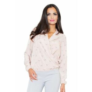 Bluza dama - M371 - eleganta - maneci lungi - roz - poliester imagine
