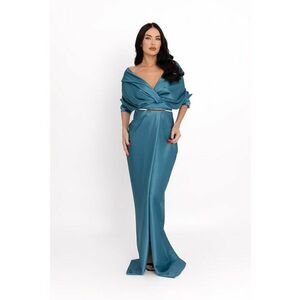 Rochie lunga cu model drapat imagine