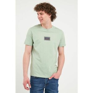 Tricou cu decolteu la baza gatului si detaliu cu imprimeu imagine