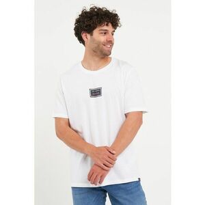 Tricou cu decolteu la baza gatului si detaliu cu imprimeu imagine