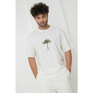 Tricou din bumbac cu decolteu la baza gatului imagine