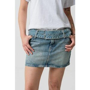 Fusta din denim cu talie joasa imagine