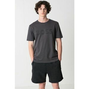 Tricou din bumbac cu decolteu la baza gatului imagine