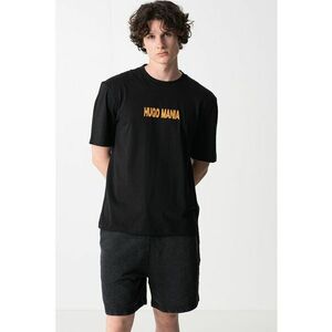 Tricou cu decolteu la baza gatului si imprimeu logo pe partea din spate imagine