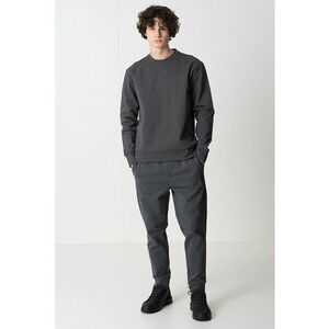 Bluza de trening cu decolteu la baza gatului si model uni imagine