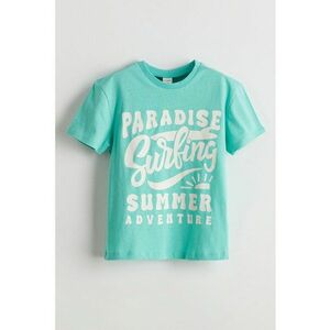 Tricou de bumbac cu imprimeu text imagine