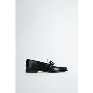 Pantofi loafer de piele cu logo metalic imagine