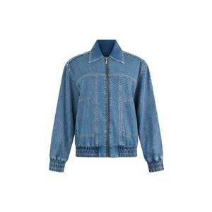 Jacheta lejera din denim cu buline imagine