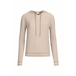 Pulover cu gluga si aspect striat imagine