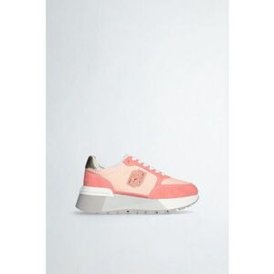 Pantofi sport flatform de piele intoarsa si plasa imagine