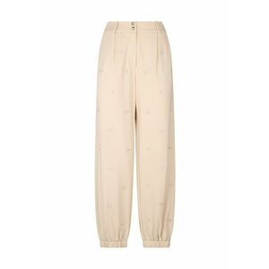 Pantaloni cu model logo brodat si aplicatii de strasuri imagine