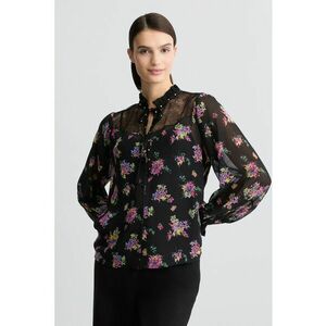 Camasa cu dantela si imprineu floral imagine