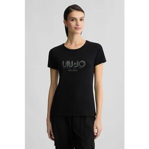 Tricou slim fit cu strasuri imagine