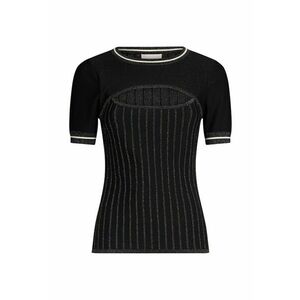 Tricou cu decolteu la baza gatului si decupaj frontal imagine