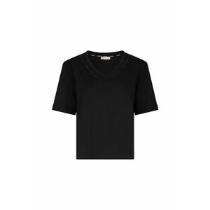Tricou de bumbac cu logo din strasuri imagine