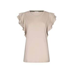 Tricou de bumbac cu model cu volane imagine