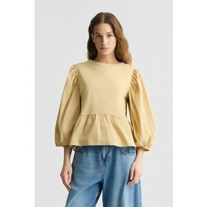 Bluza de bumbac cu maneci bufante imagine