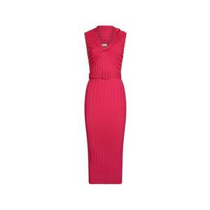 Rochie midi cambrata cu o curea in talie imagine