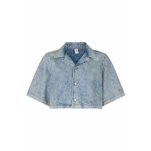 Camasa crop de denim imagine