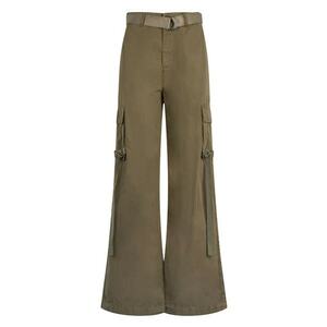 Pantaloni cu croiala ampla si cordon cu logo in talie imagine