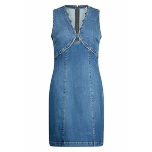 Rochie din denim cu detaliu de lant imagine