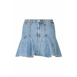 Fusta mini din denim cu talie joasa imagine