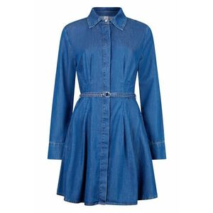 Rochie-camasa din denim cu cordon in talie imagine
