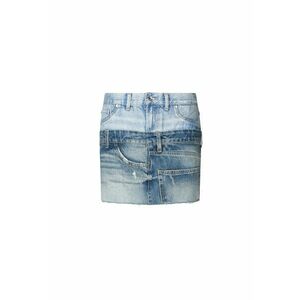 Fusta mini din denim cu aspect 2 in 1 imagine