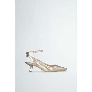 Pantofi slingback de piele ecologica cu toc kitten imagine