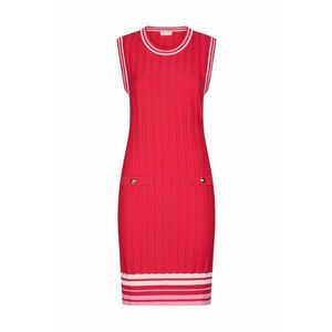Rochie cambrata cu striatii - fara maneci imagine