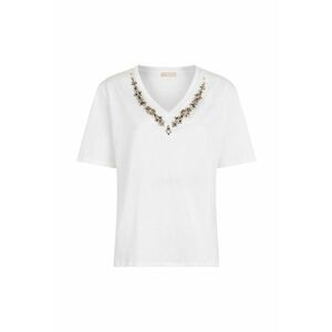 Tricou de bumbac cu strasuri imagine