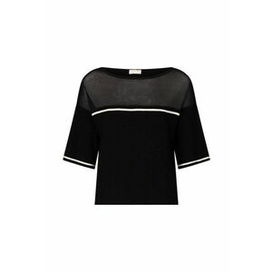 Bluza tricotata fin cu insertie de plasa imagine