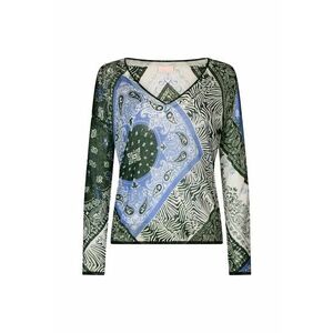 Bluza cu decolteu in V si imprimeu imagine