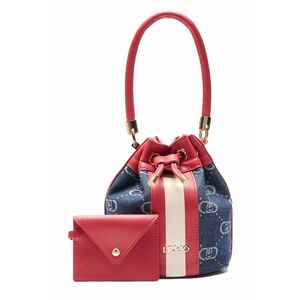 Geanta crossbody de piele ecologica si material textil cu logo imagine