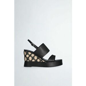 Sandale slingback wedge de piele imagine