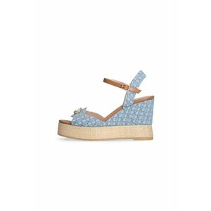 Sandale-espadrile wedge din denim imagine