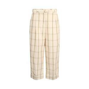 Pantaloni din amestec de in cu croiala ampla si curea in talie imagine
