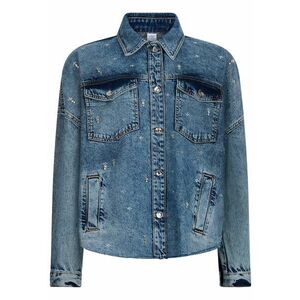 Jacheta din denim cu maneci cazute imagine