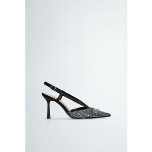 Pantofi stiletto slingback cu strasuri imagine