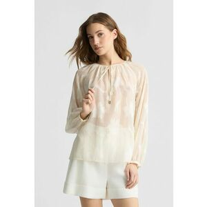 Bluza semitransparenta cu model floral imagine
