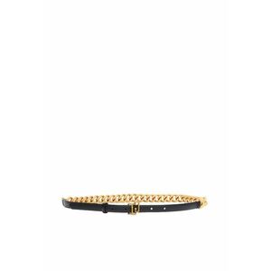 Blugi skinny de piele ecologica cu insertie lant imagine