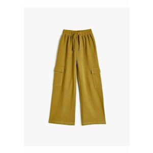Pantaloni cargo de trening cu croiala ampla imagine