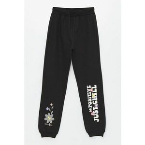 Pantaloni de trening cu imprimeu si talie inalta imagine