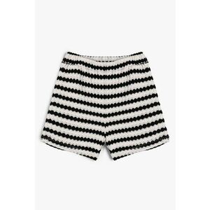 Pantaloni scurti din amestec de bumbac - in dungi imagine