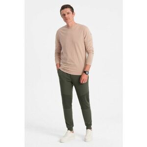 Pantaloni de trening cu croiala conica si snur de ajustare imagine