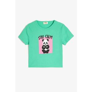 Tricou striat cu imprimeu imagine