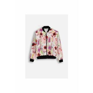 Bluzon cu fermoar si imprimeu floral - Multicolor imagine